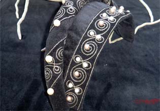 Renaissance Haube Stil 16. Jh. schwarz