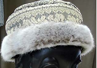 Mütze Hut mit Pelzbesatz