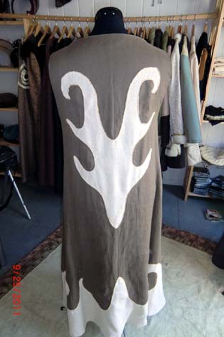 Chasuble oliv, hinten